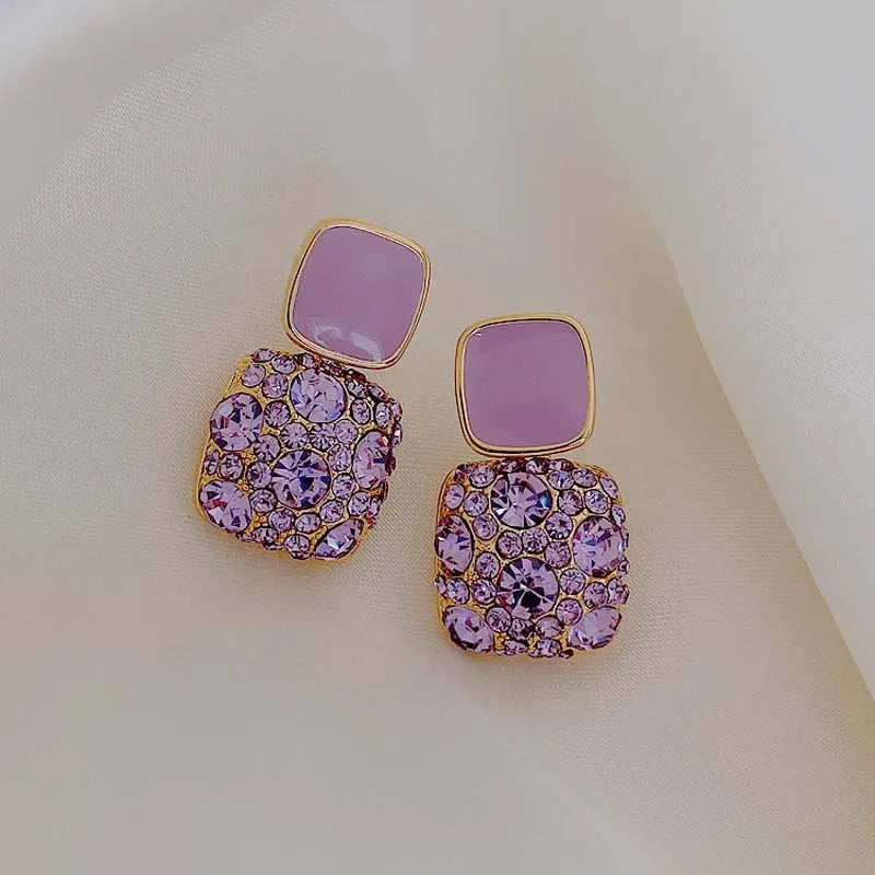Vintage Purple Crystal Drops