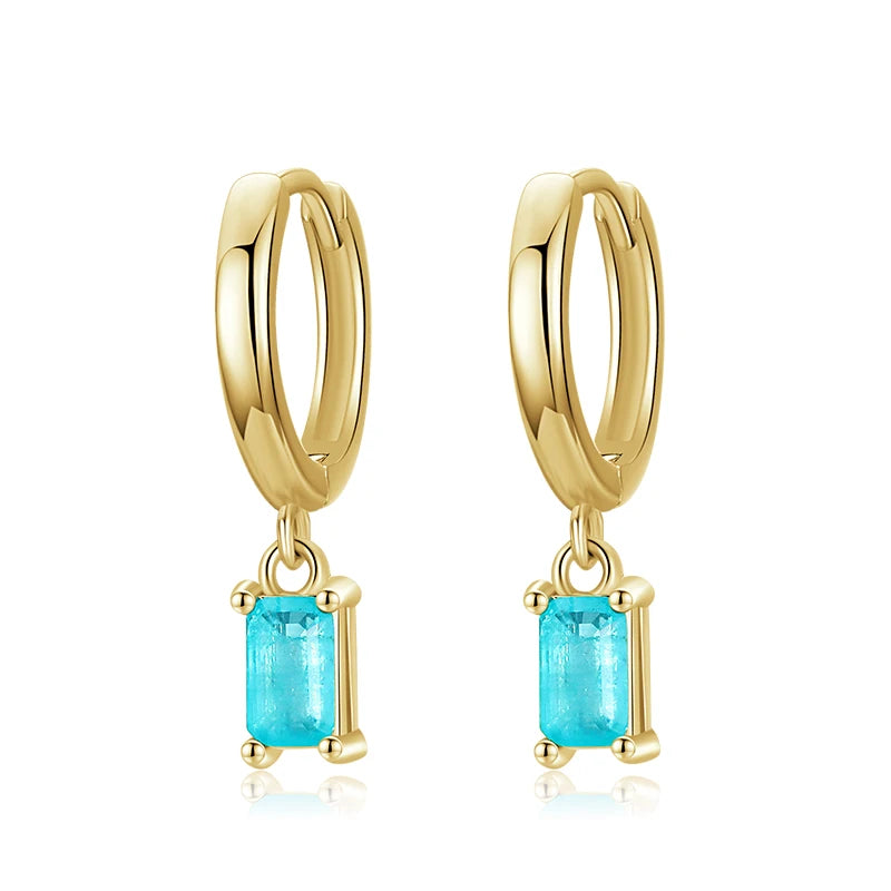 Tourmaline Huggie Hoops