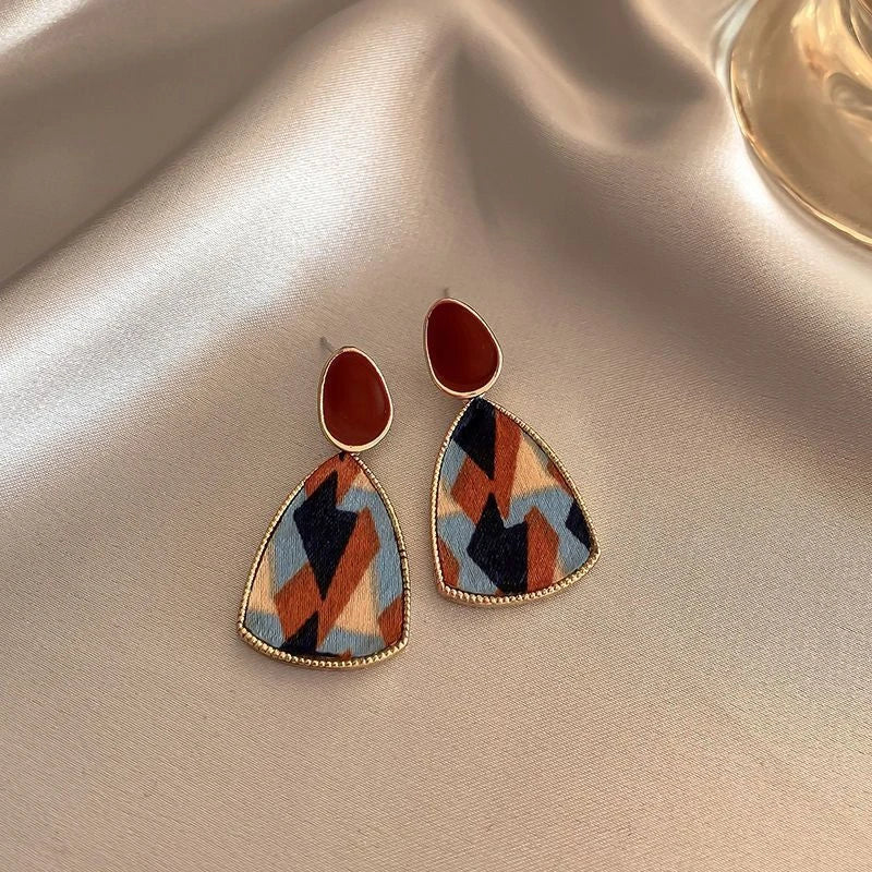 Vintage Dripping Oil Drop and Stud Earrings
