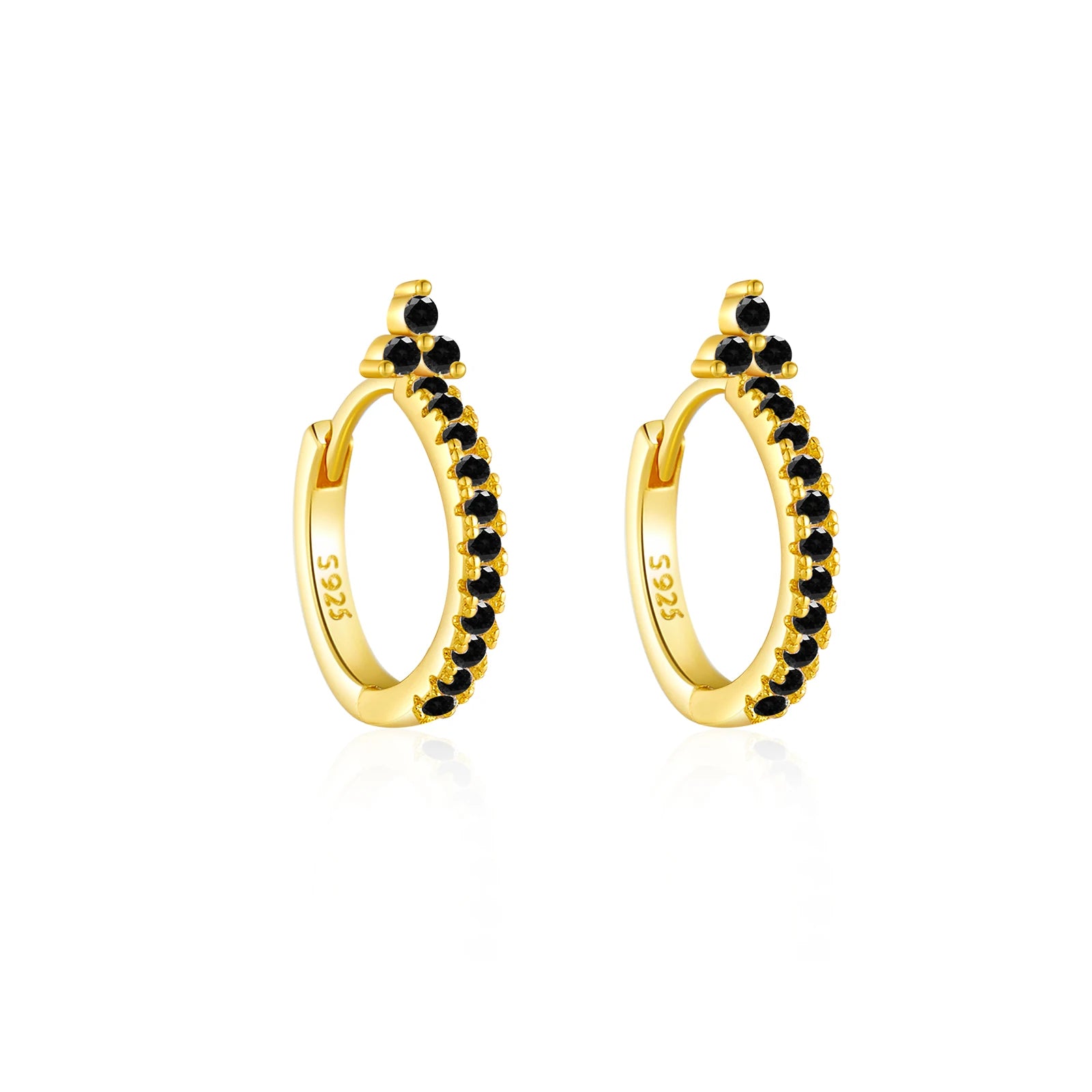 Flower Huggie Hoops