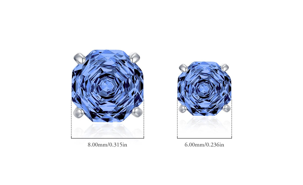 Tanzanite Color Rose Cut Studs