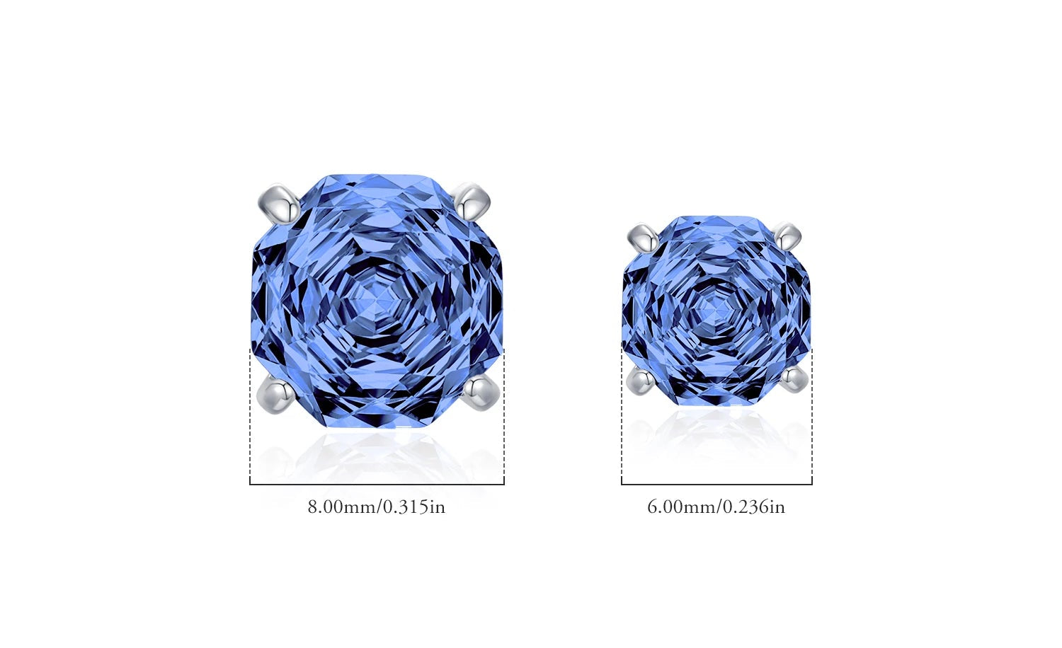 Tanzanite Color Rose Cut Studs