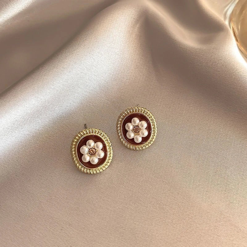 Vintage Dripping Oil Drop and Stud Earrings