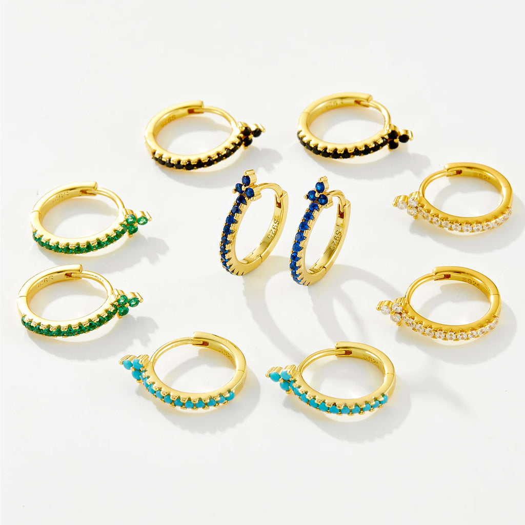 Flower Huggie Hoops