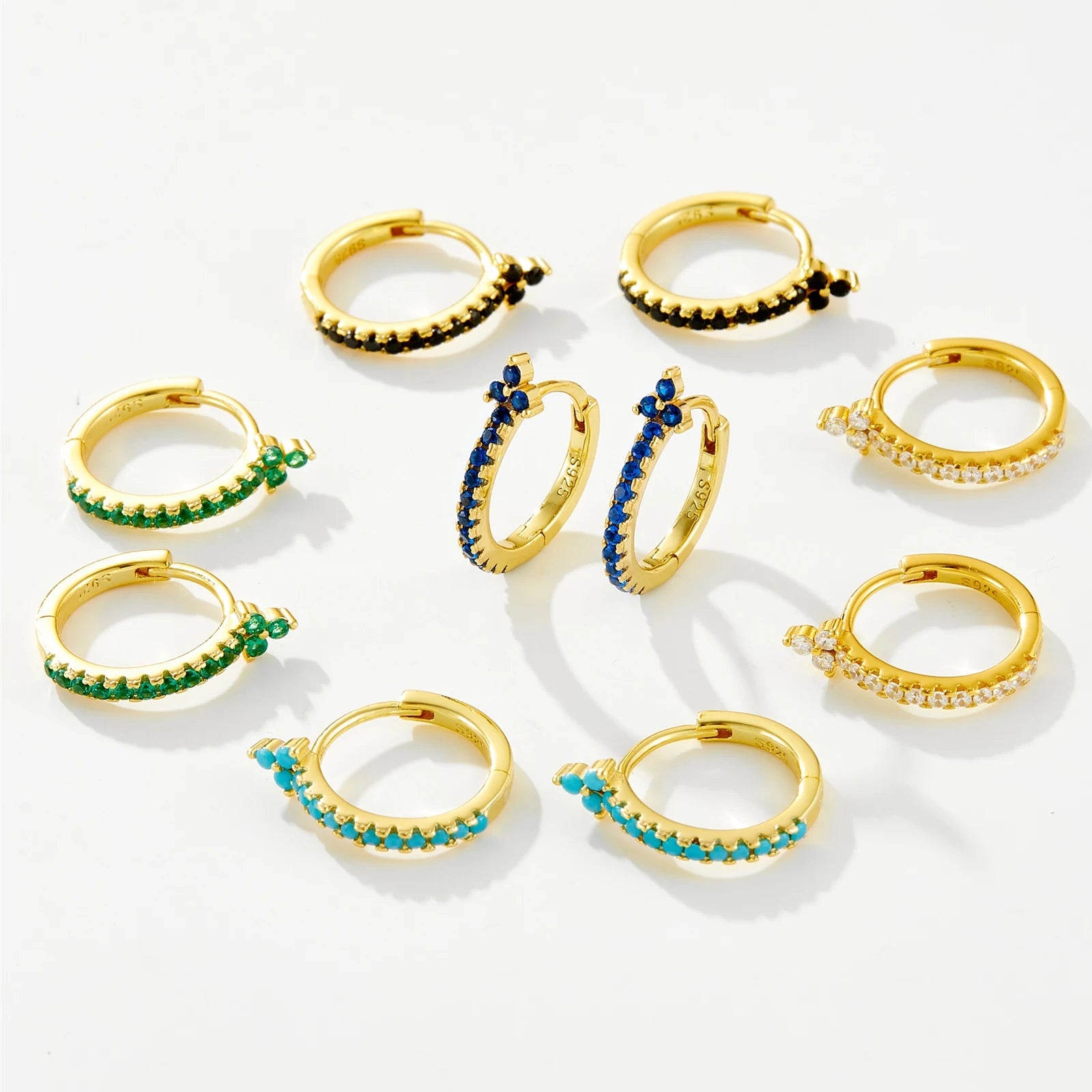 Flower Huggie Hoops
