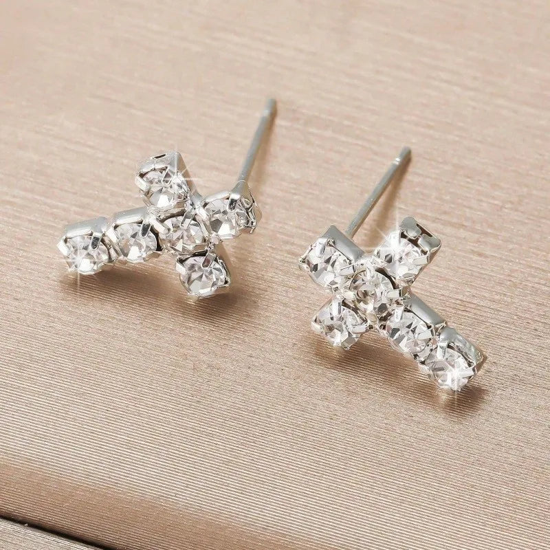 Minimalistic Cross Studs