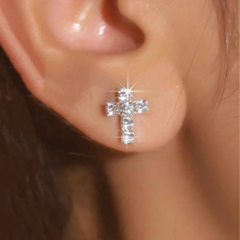 Minimalistic Cross Studs
