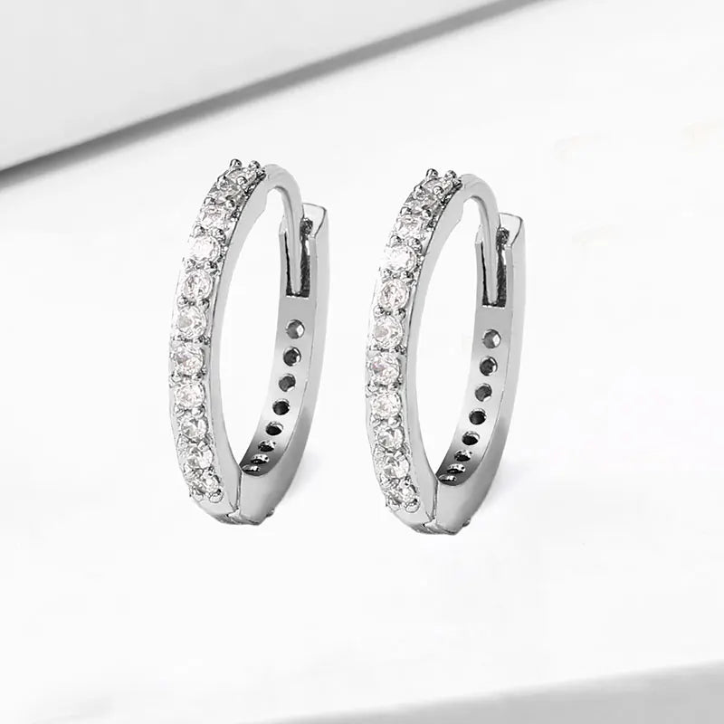 Crystal Zirconia Small Huggie Hoop