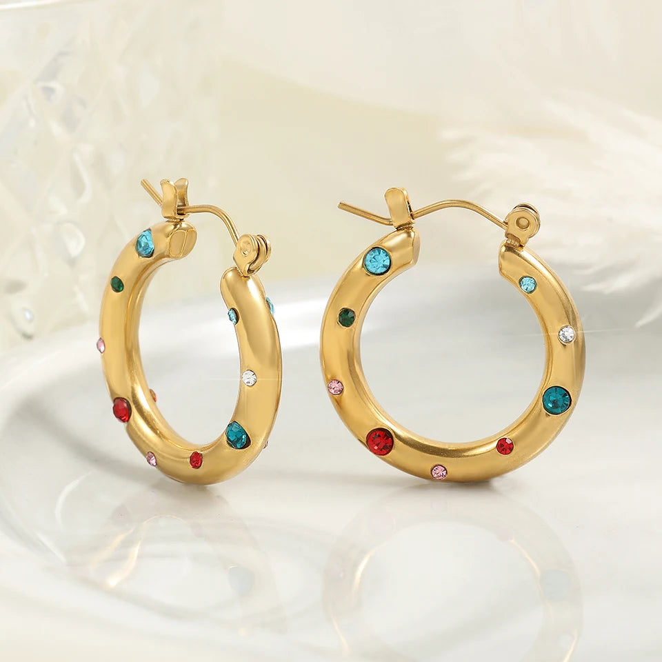 Bedazzled Vintage Hoops