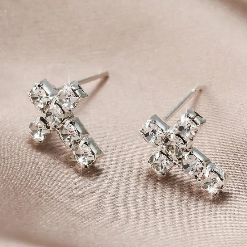 Minimalistic Cross Studs