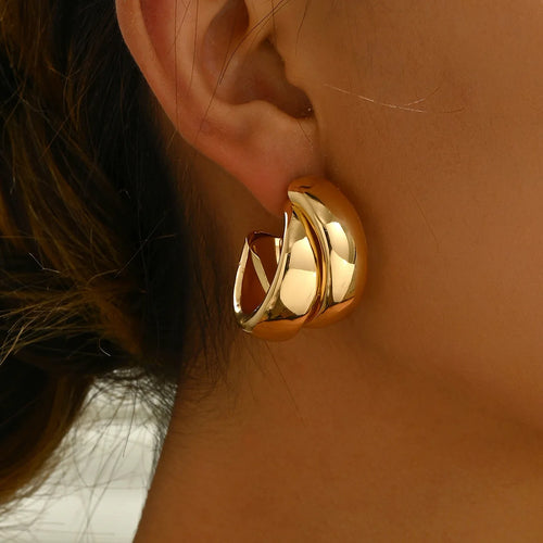 Chunky Double Hoops