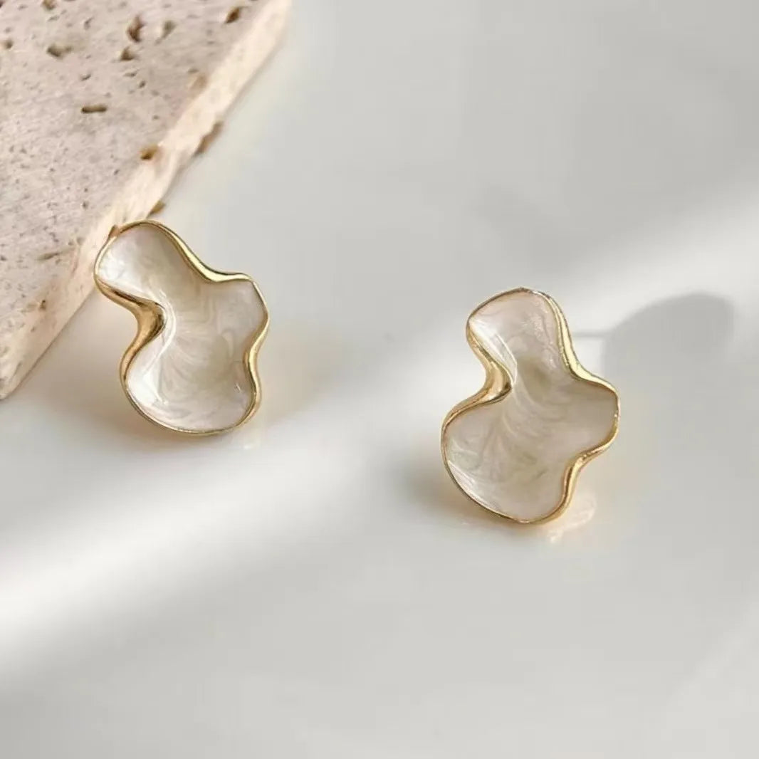 Abstract Cloud Drop Earrings