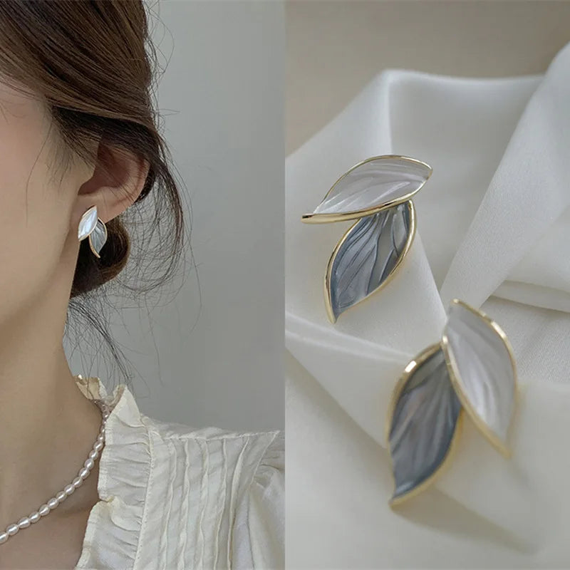 Sweet Leaf Stud and Drop Earrings