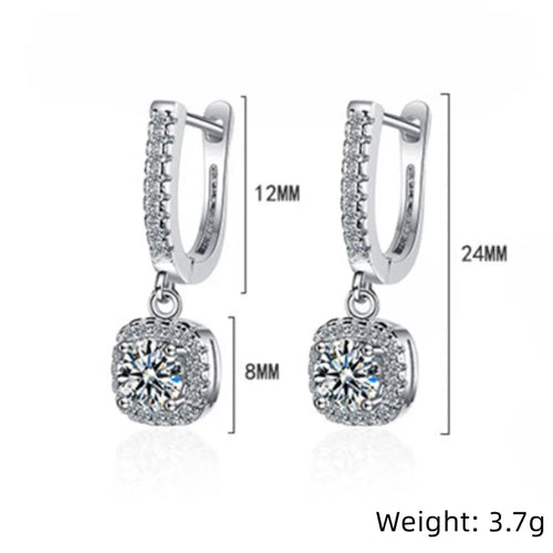2CT Moissanite Huggie Hoop