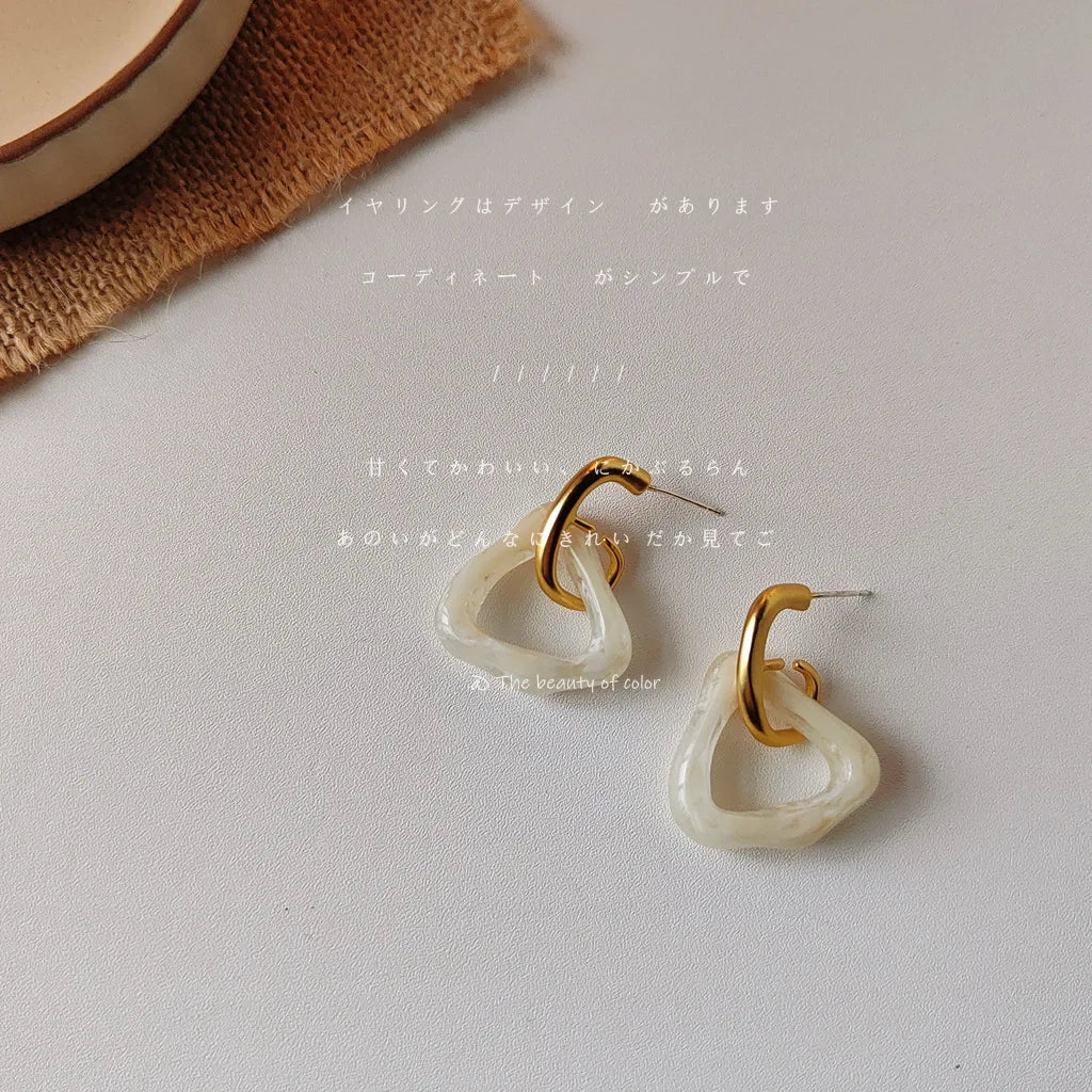Vintage Fall & Winter Brown Drop and Stud Earrings