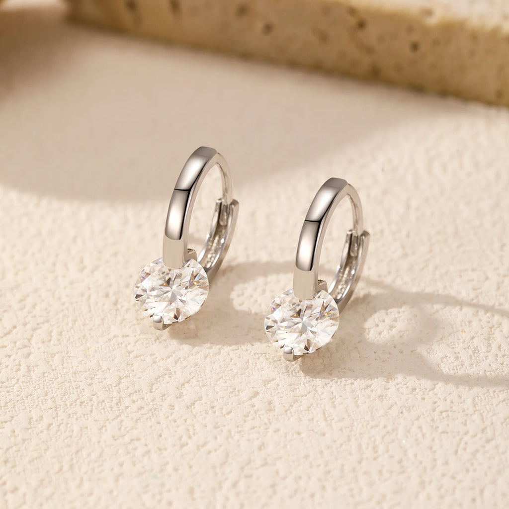 Minimalist Moissanite Hoop