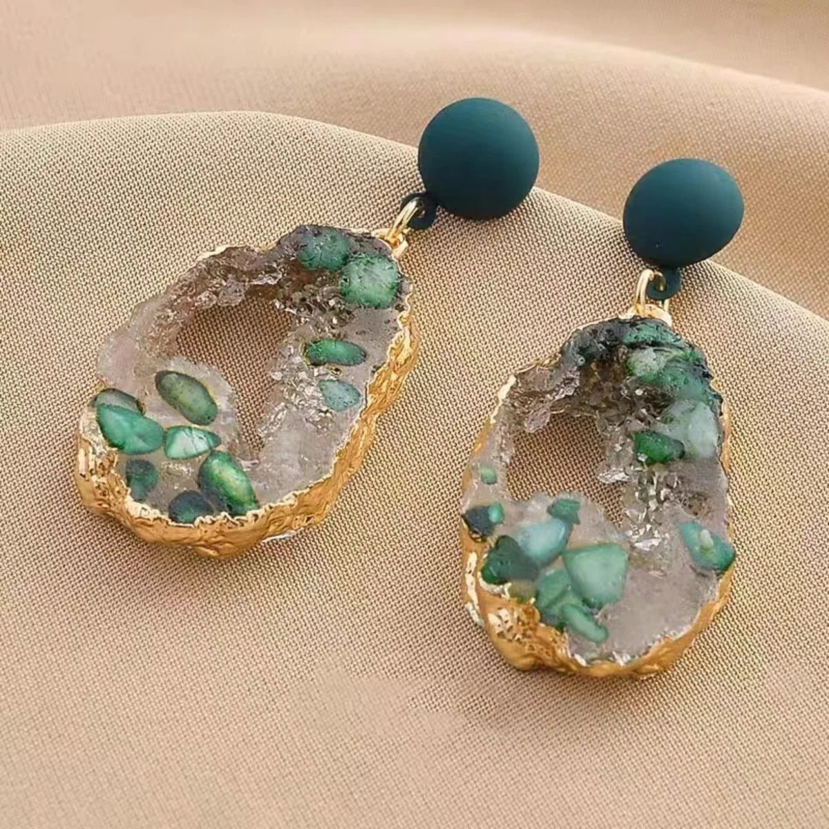 Irregular Rock Drop Earrings