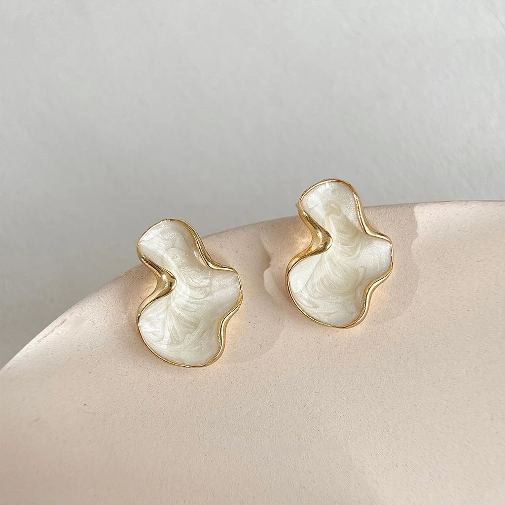 Abstract Cloud Drop Earrings