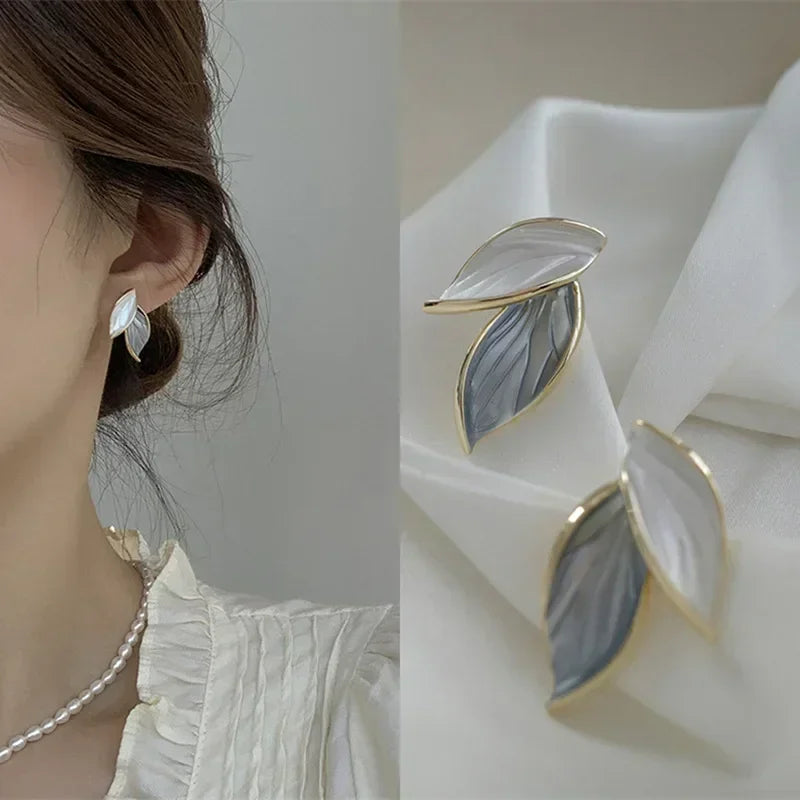 Sweet Leaf Stud and Drop Earrings
