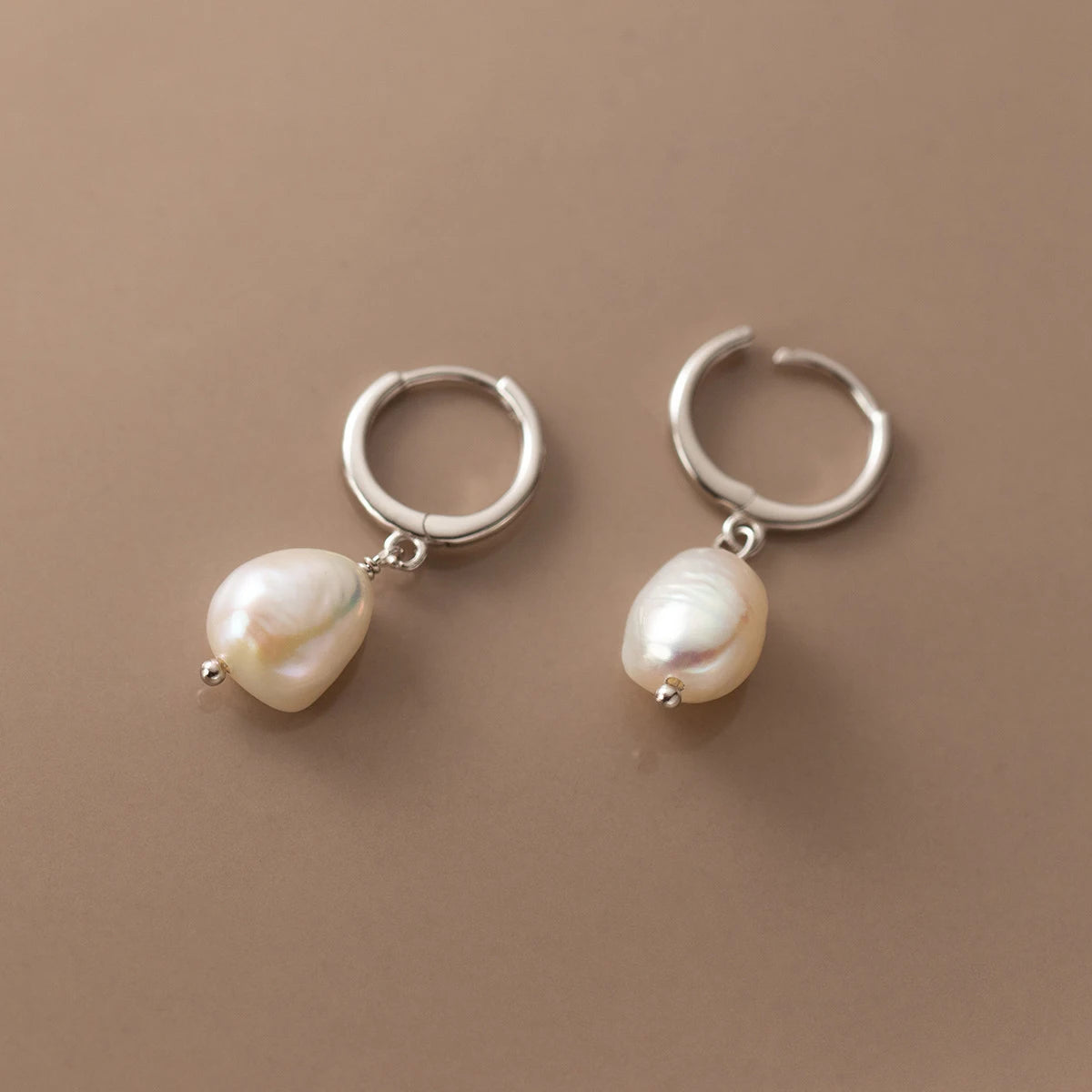 Baroque Pearl Ear Huggie Hoops