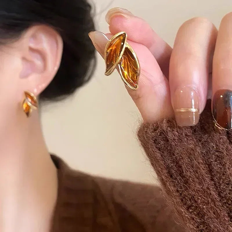 Sweet Leaf Stud and Drop Earrings