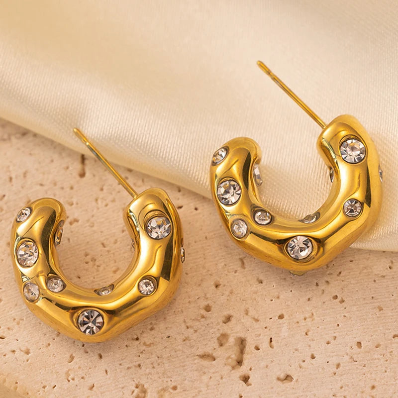 Bedazzled Vintage Hoops