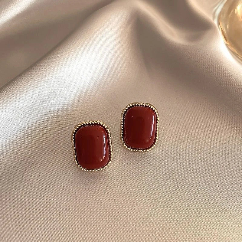 Vintage Dripping Oil Drop and Stud Earrings