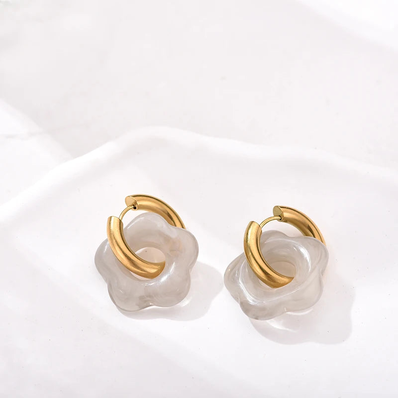 Bubble Flower Drop Earrings