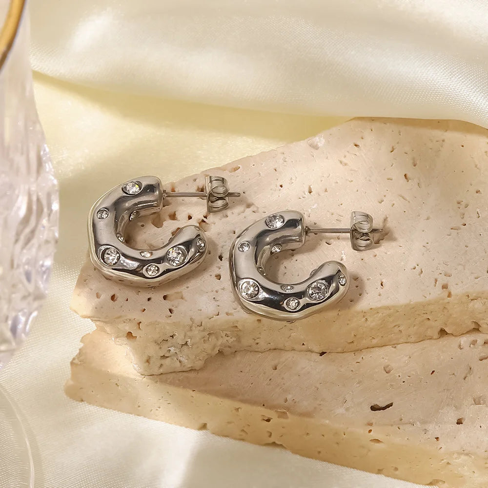 Bedazzled Vintage Hoops