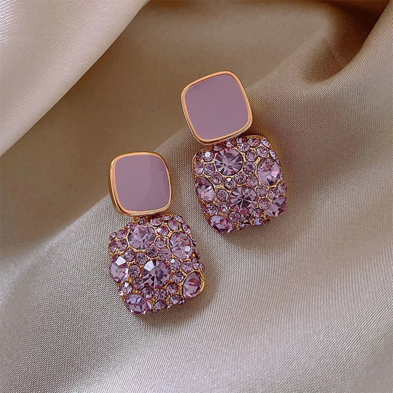 Vintage Purple Crystal Drops