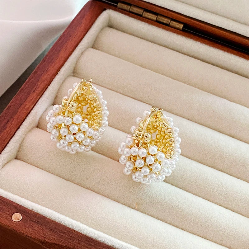 Clustered Pearl Hoop