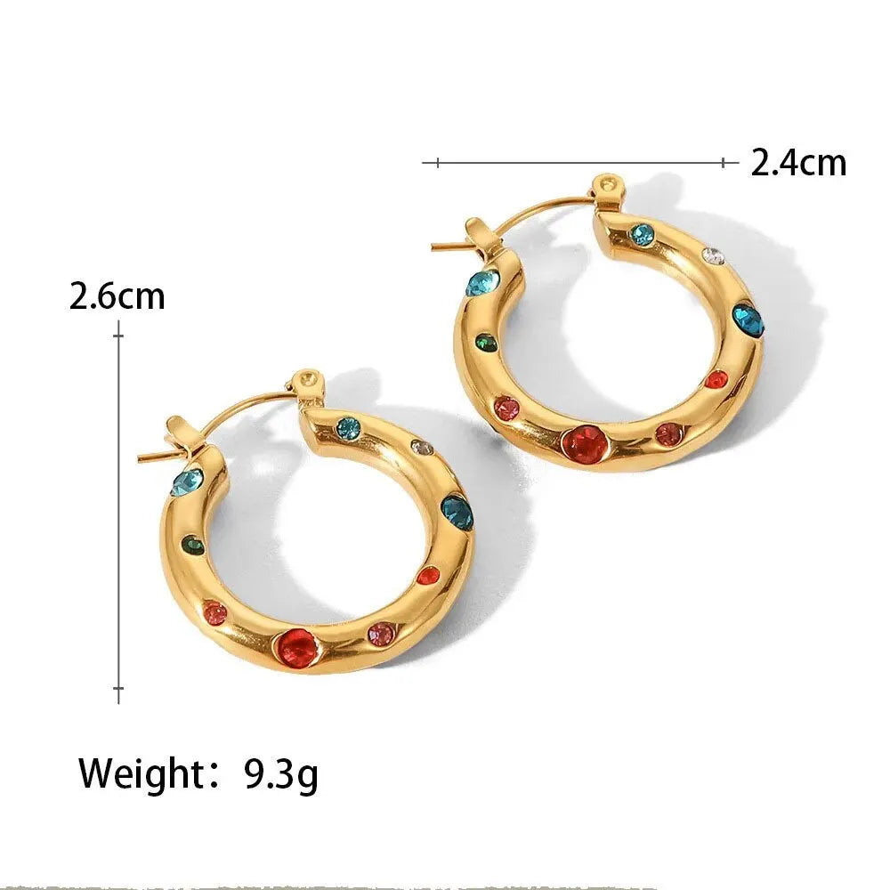 Bedazzled Vintage Hoops