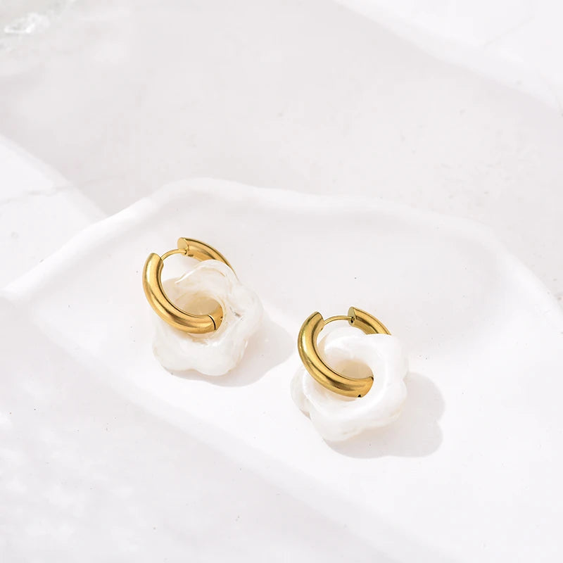 Bubble Flower Drop Earrings