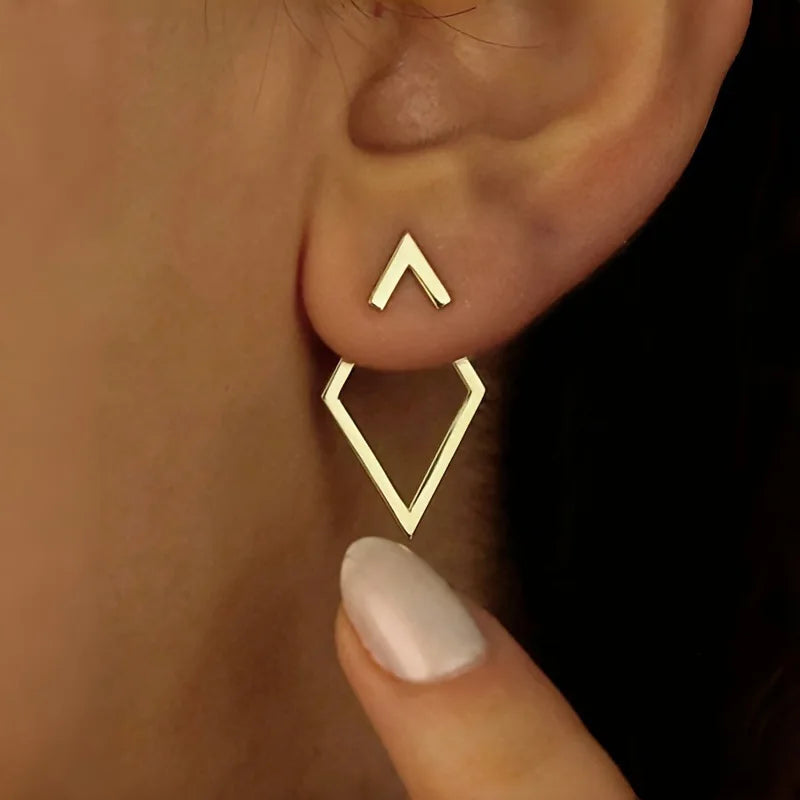 Minimalist Detachable Triangles Studs