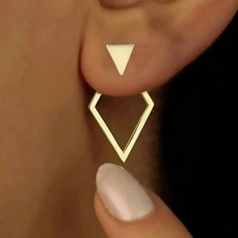 Minimalist Detachable Triangles Studs