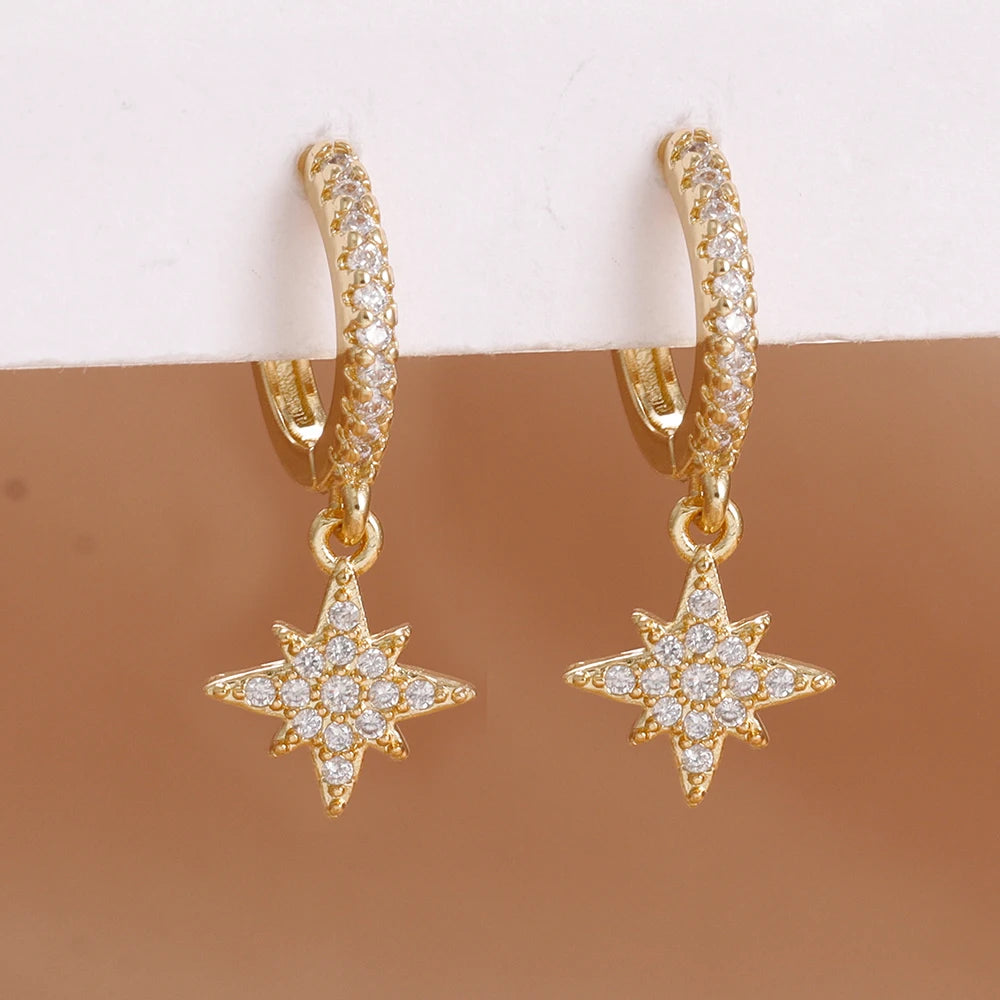 Star Dangle Drop Earrings