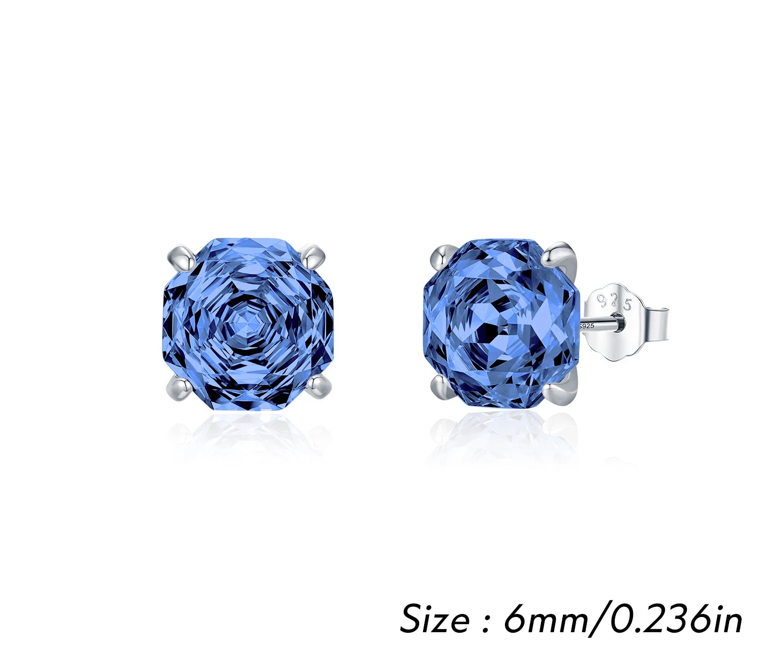 Tanzanite Color Rose Cut Studs