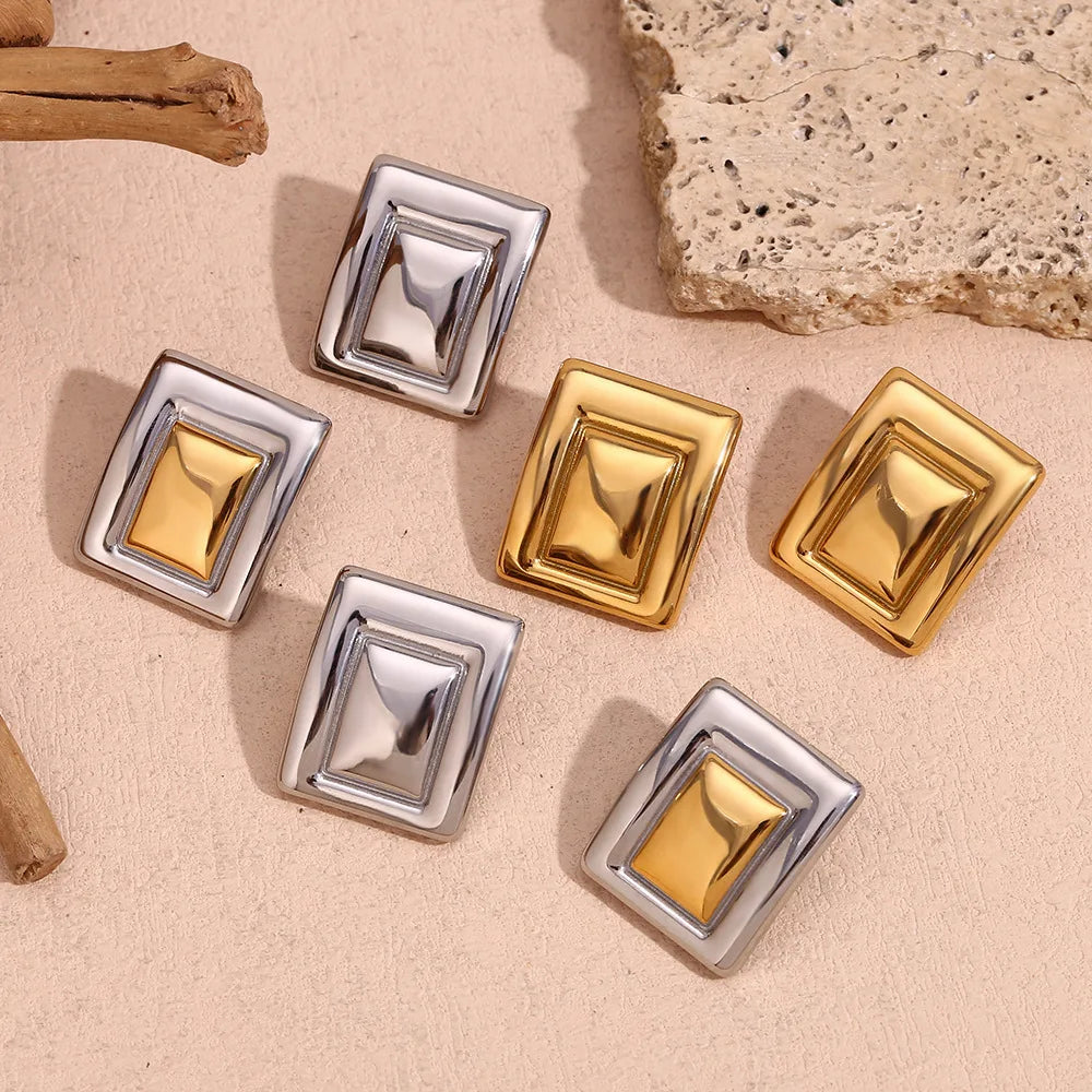Vintage-Inspired Rectangular Studs