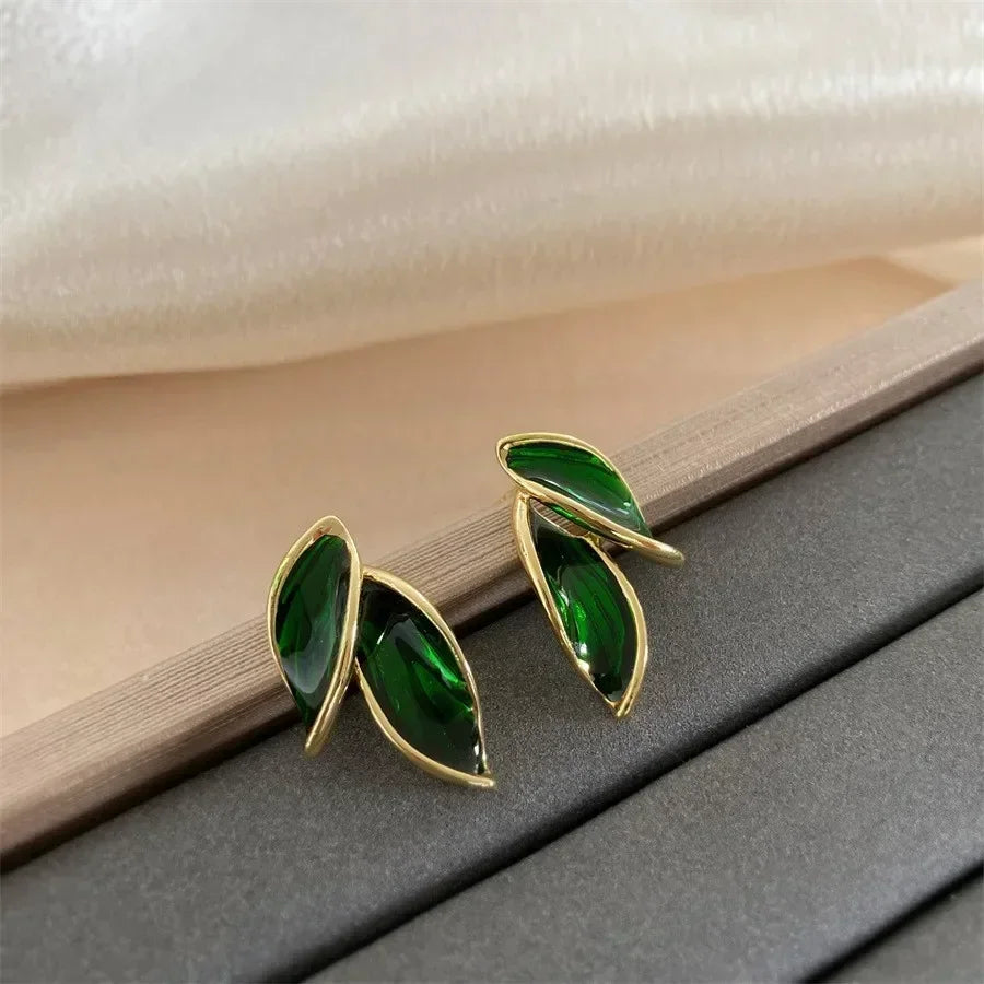 Sweet Leaf Stud and Drop Earrings
