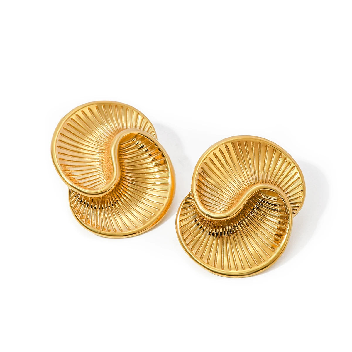 Geometric Spiral Stud