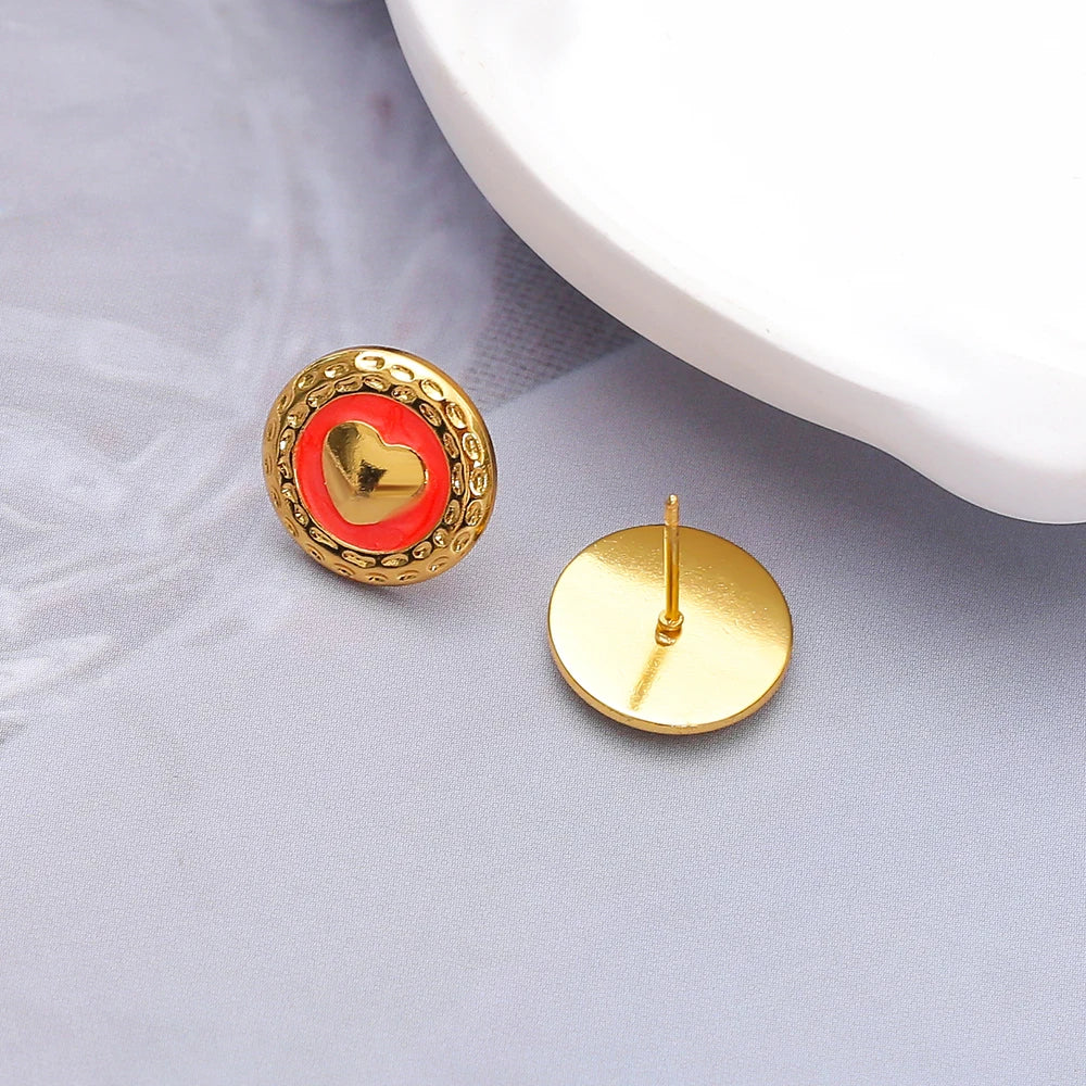 Vintage Heart Studs