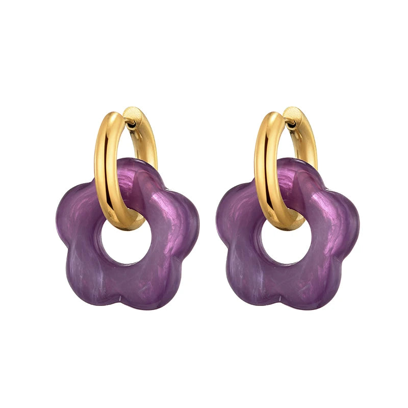 Bubble Flower Drop Earrings