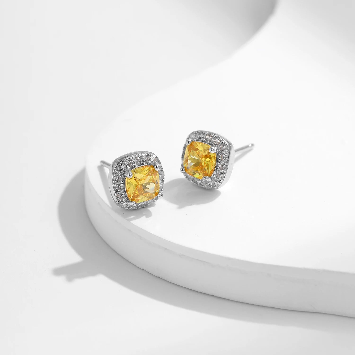Minimalistic Yellow Sparling Studs