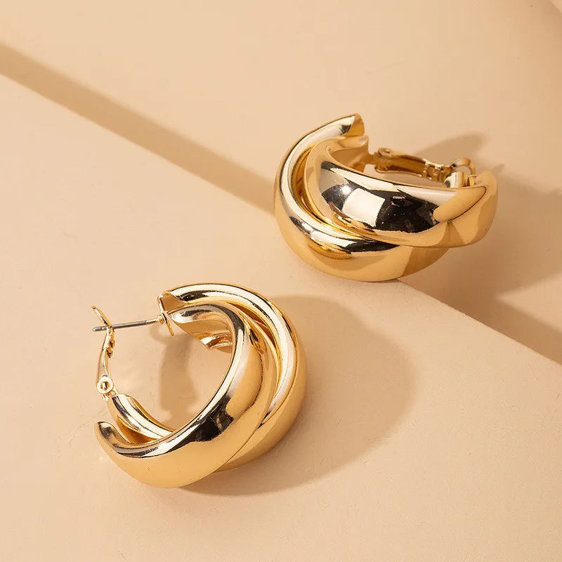 Chunky Double Hoops