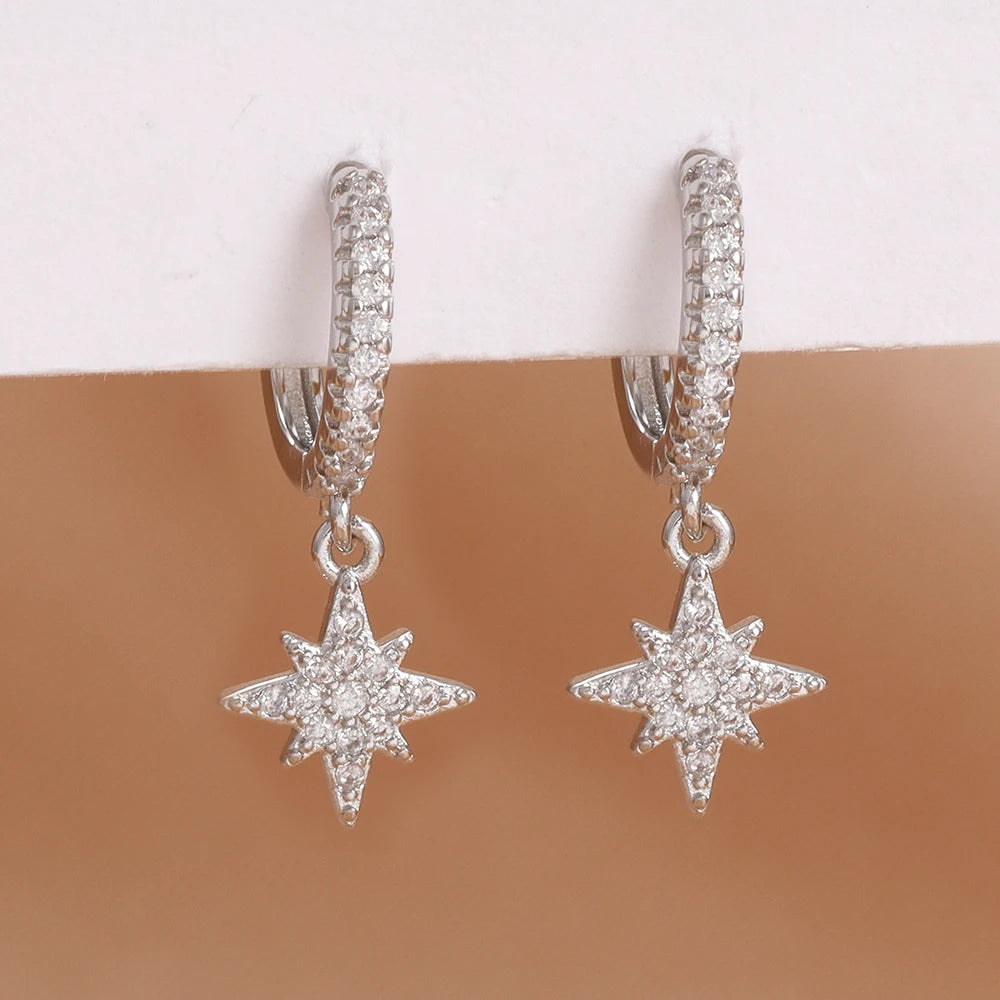Star Dangle Drop Earrings