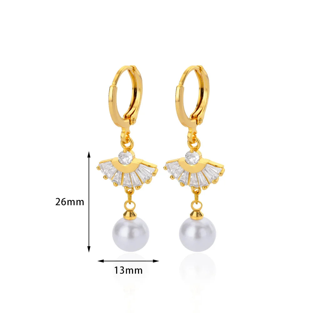 Pearl Dangle Drop Earrings
