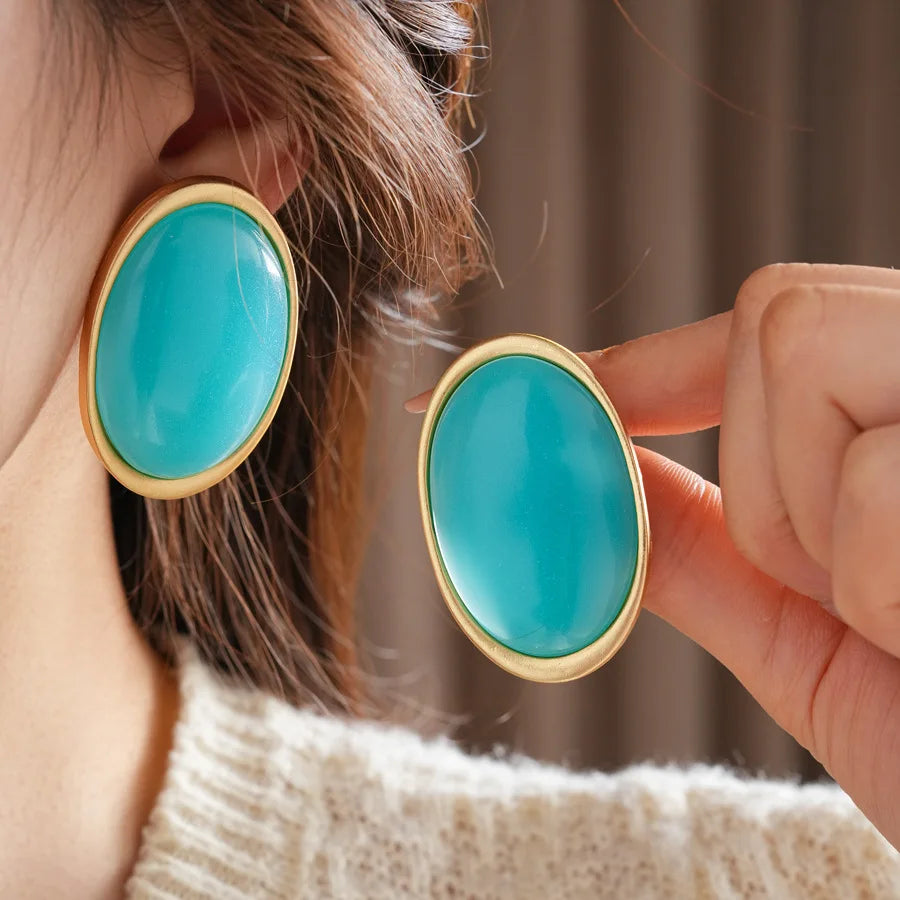 Vintage Red Oval Drop