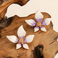 Gradient Five-Petal Flower Studs