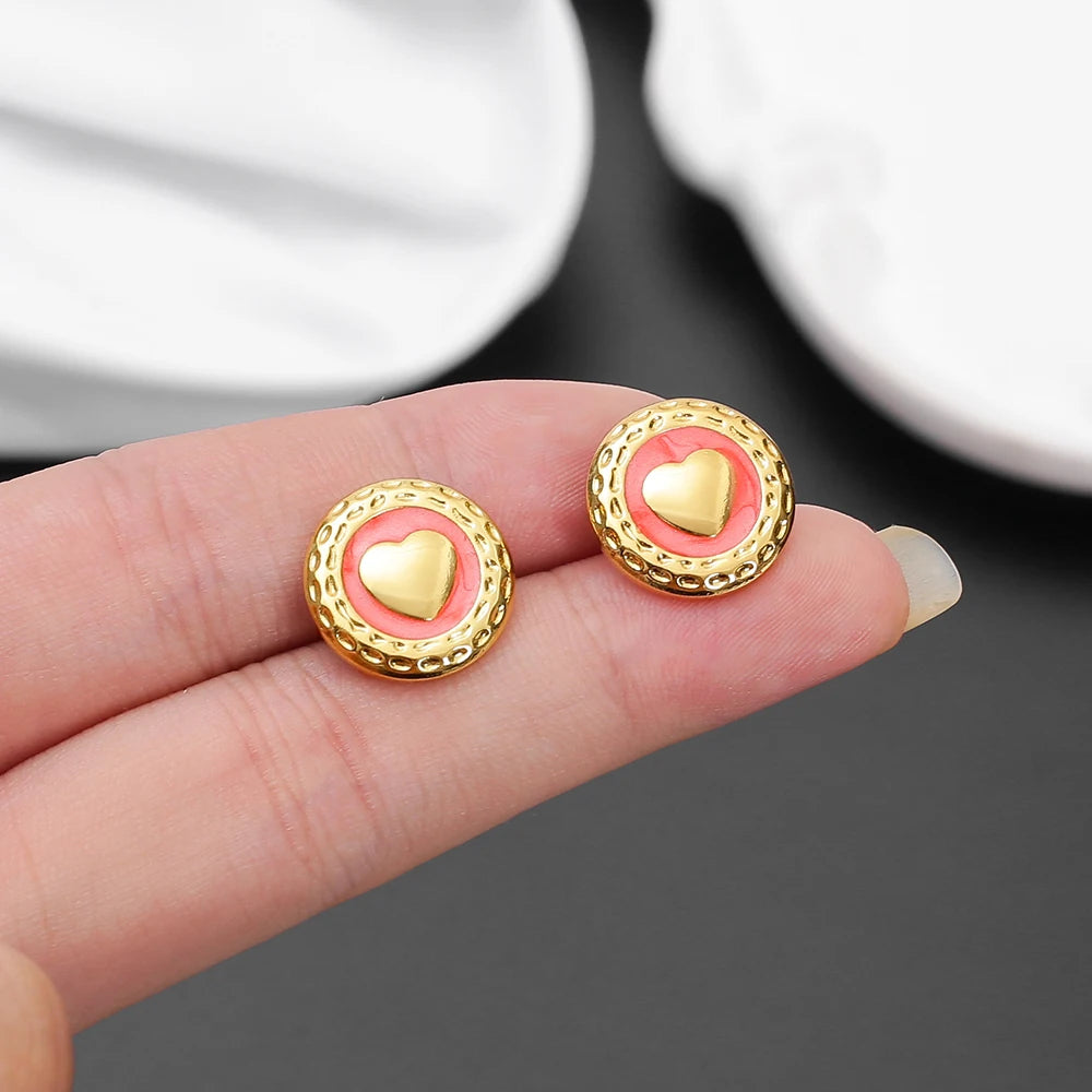 Vintage Heart Studs