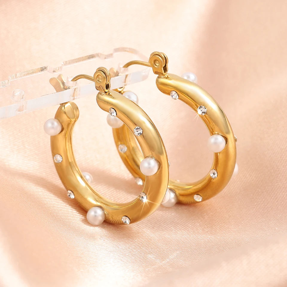 Bedazzled Vintage Hoops